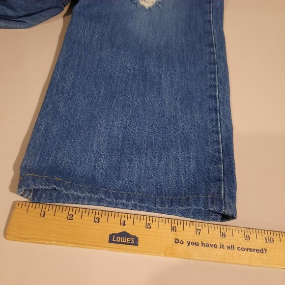 Levis Jeans Womens 32x27 Low Pro Straight Baggy Slouchy Skater Grunge 90s Hemmed - Picture 14 of 15